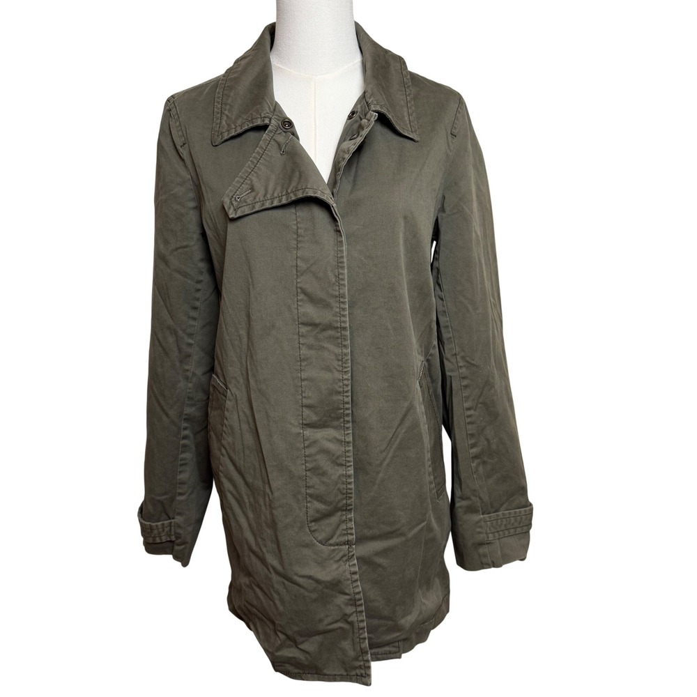 J.Crew Womens Small Olive Green Cotton Utility Field Coat Jacket Style 46595